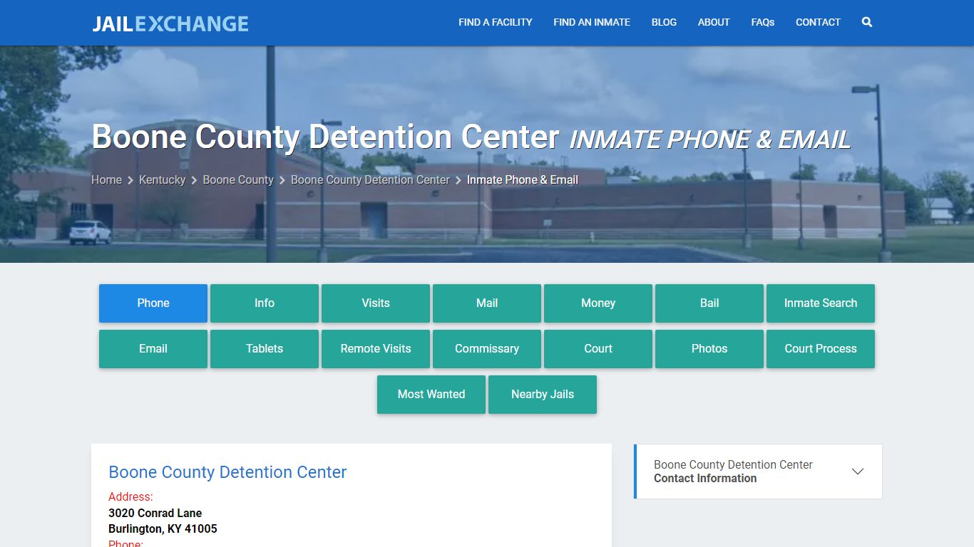 Inmate Phone - Boone County Detention Center, KY - Jail Exchange