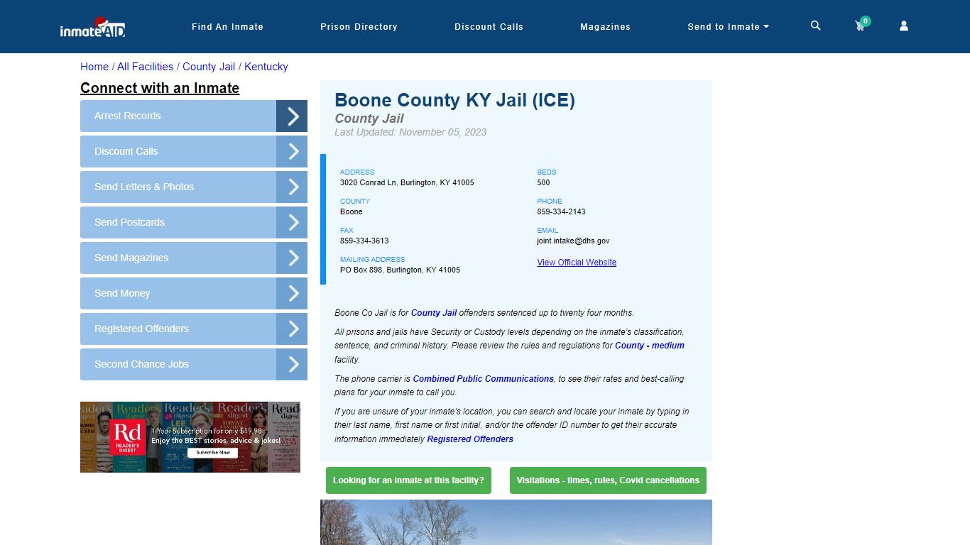 Boone County KY Jail (ICE) - Inmate Locator - Burlington, KY