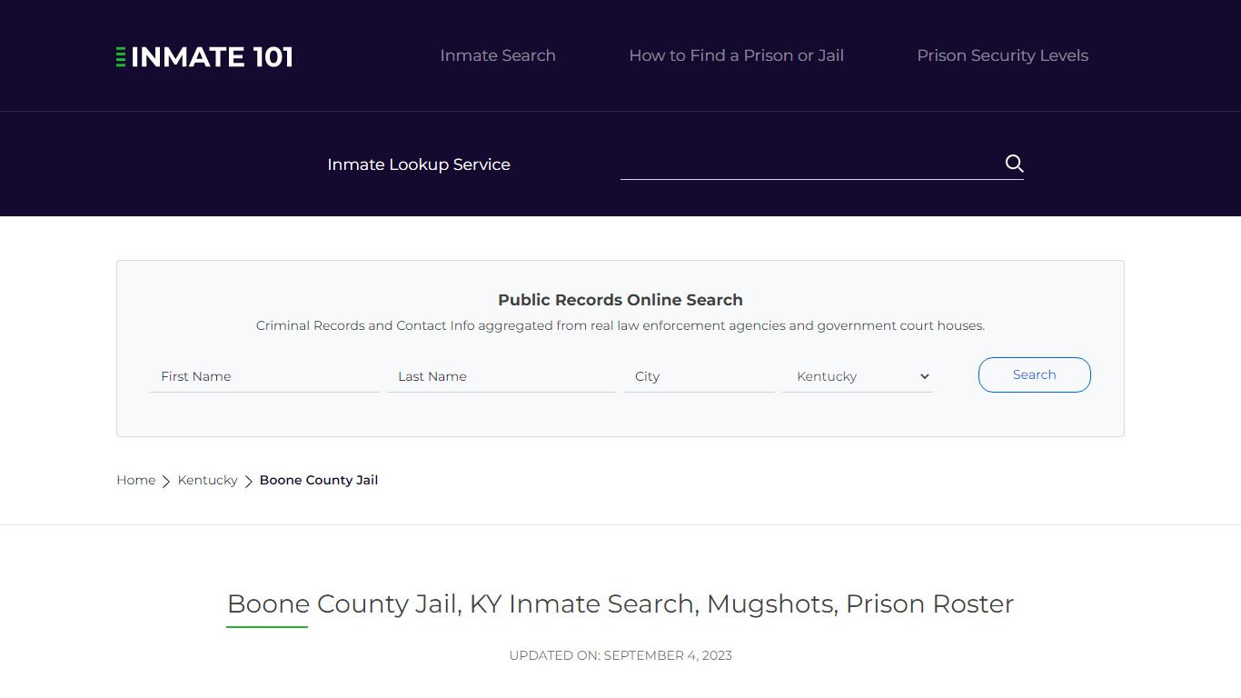 Boone County Jail, KY Inmate Search, Mugshots, Prison Roster